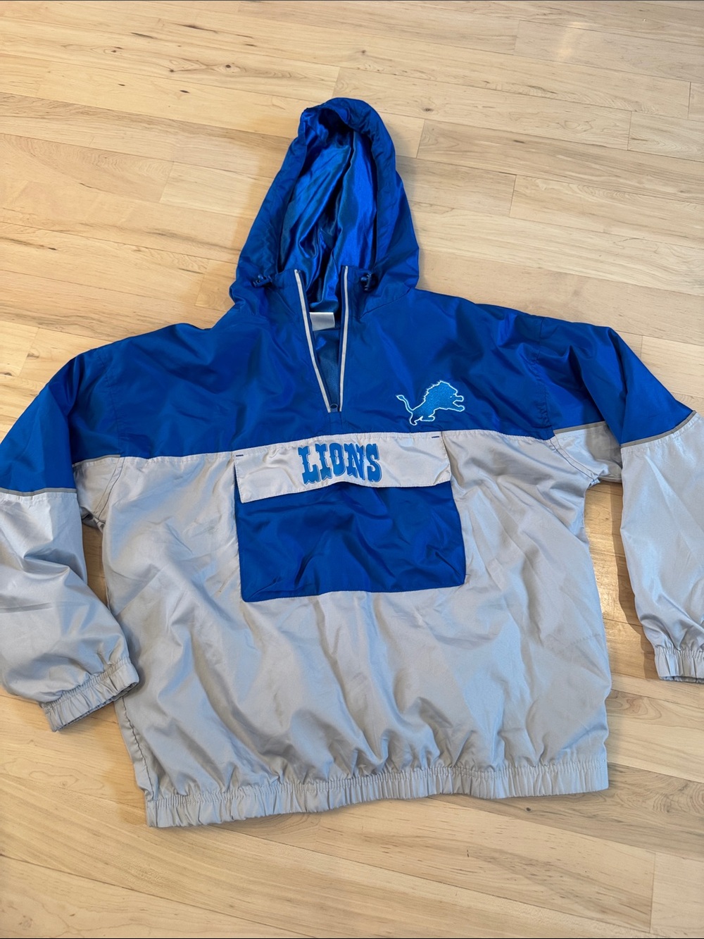 NFL-Detroit Lions Pullover Jacket Windbreaker-Athleisure-L